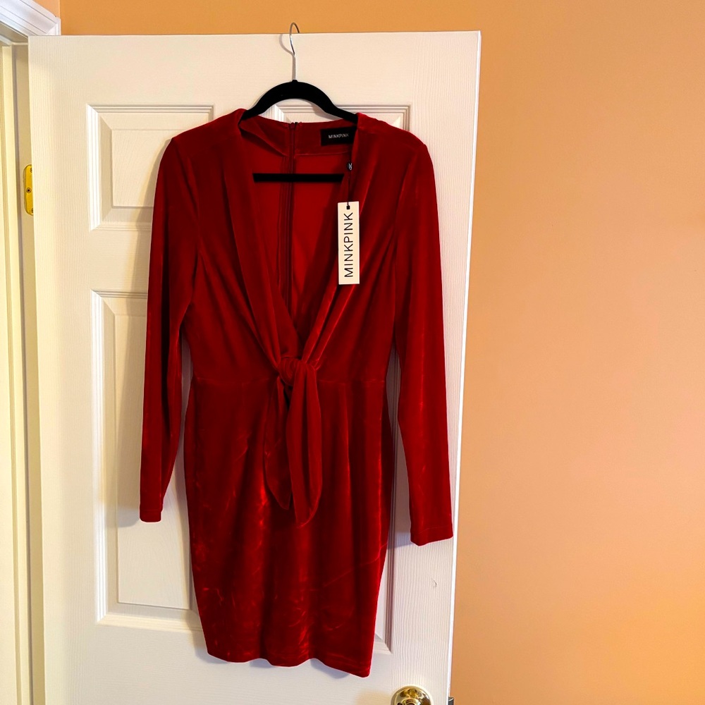 NWT red velvet dress